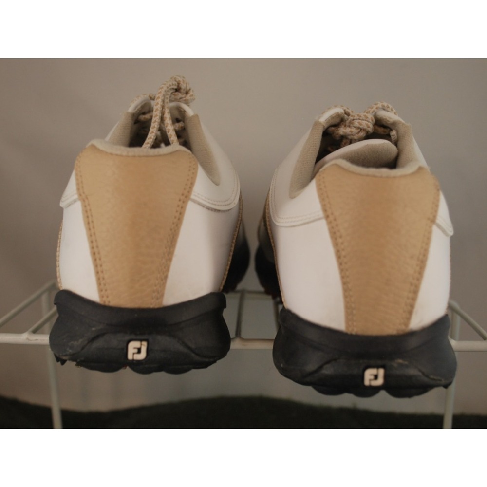 FootJoy FJ GreenJoys Women's Golf Shoes Cleats White Tan Size 10M - Picture 5 of 8